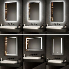 EMKE LED Bathroom Mirror With Shaver Socket Lights Illuminated Anti-fog Demister