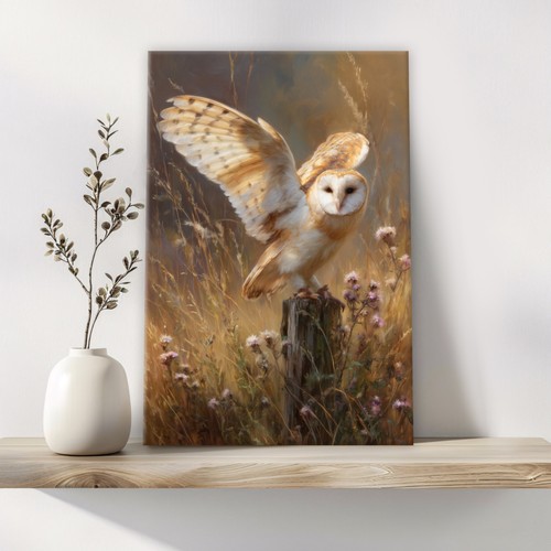 Barn owl wall art - wall, print