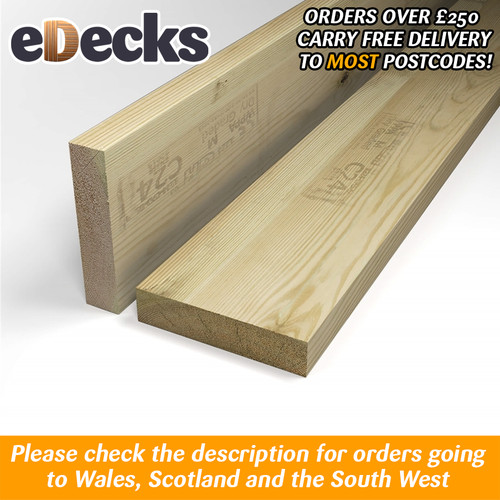 Treated c24 timber decking - timber,