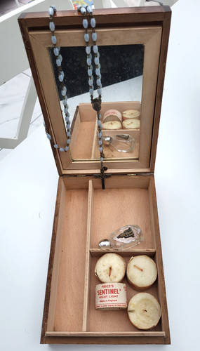 Vintage used scrying mirror - scrying,