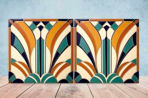 Art deco design ceramic tiles - art,