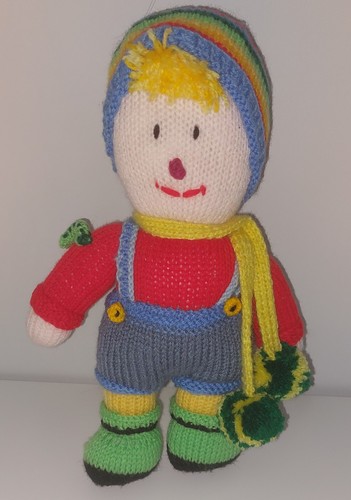 Hand knitted sonny scarecrow - hand,
