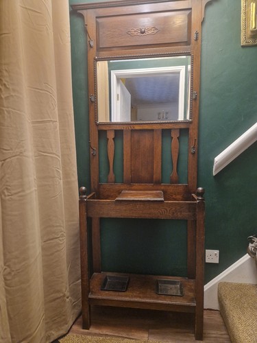 Antique wooden hall stand with - hall,