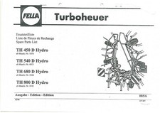 Fella Hay Tedder TH450D TH540D TH680D TH800D Hydro Parts Manual