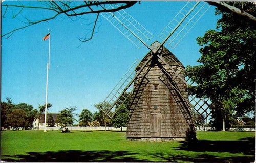 Water mill postcard - water,