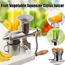Manual Fruit Squeezer Juice Press Extractor Stainless Steel Wheatgrass Juicer UK