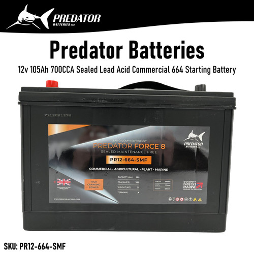 12v 105ah commercial starting - 105ah,