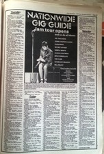 JAM '1979 tour news' UK Poster size Press ADVERT 16x12 inches