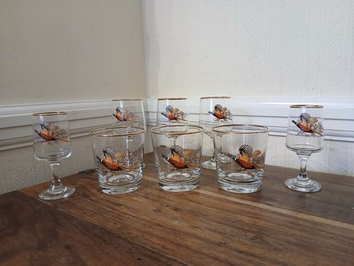 Set vtg 1960s gilt edged - 8, gilt-edged