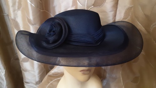 Fab vintage ladies navy - navy, hat