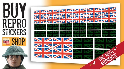 Action man union jack stickers - jack,