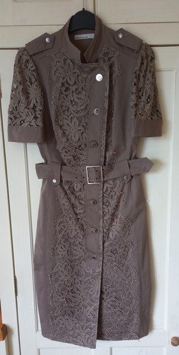 Karen millen khaki lace dress - millen,