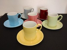 Vintage Alfred Meakin Harlequin Glo White Tea Set 1950s 60s