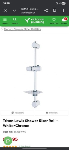 Triton lewis chrome shower - triton,