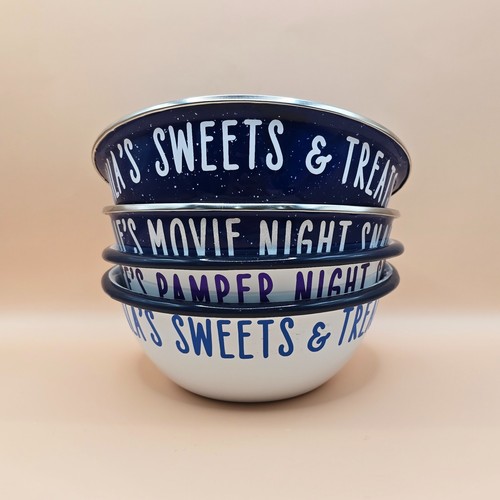 Personalised metal snack bowl - metal,
