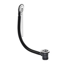 1. 1/2" Chrome Bath Waste & Overflow With Metal Parking Plug & Chain WSTE100200