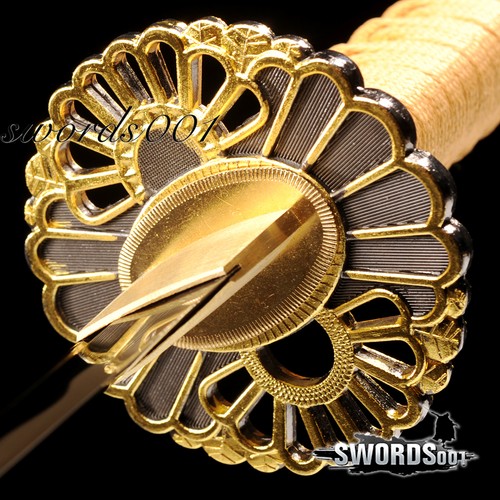 Golden wheel alloy tsuba hand - golden,