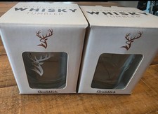 Glenfiddich Whisky Glasses Set of 2 New Boxed Bargain