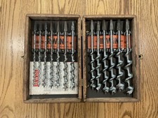Vintage Irwin Pro Grade Complete 13 Pc Set, Boxed Auger Hand Drill Brace Bits