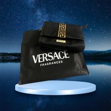 Versace Fragrance Black Clutch Handbag Purse Bag New