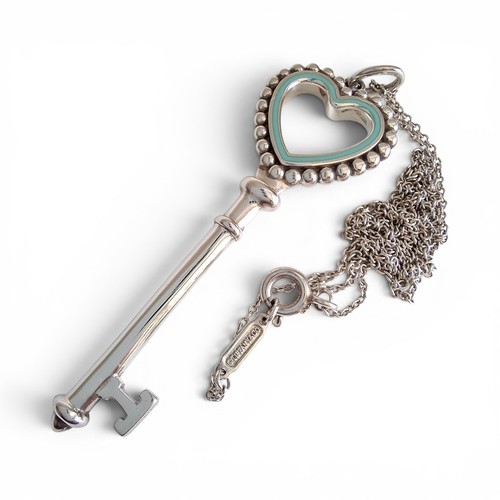 Tiffany blue enamel key - co,