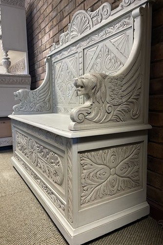 Antique solid oak carved - antique,
