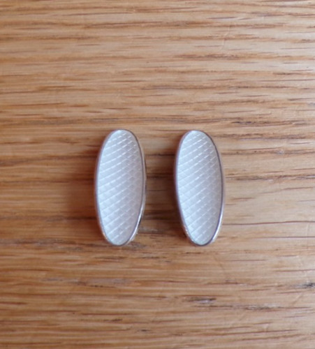 Sterling silver white enamel - white,