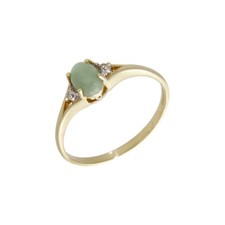 Pre-Owned 9ct Yellow Gold Jade