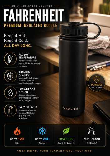 Fahrenheit bottle 650ml - bottle,