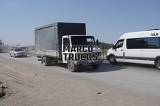 Truck Photo Mercedes-Benz Vario 814D Tarpaulin Semi-Truck Kyrgyzstan White #w2qa