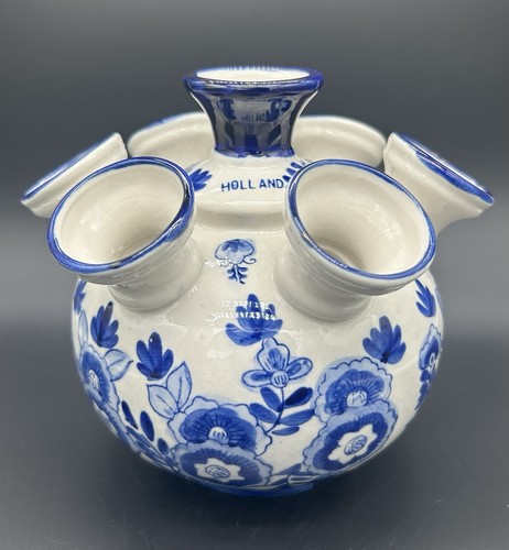 Vintage delft blue tulip - blue,