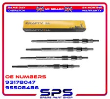 4X HEATER GLOW PLUGS FOR VAUXHALL ASTRA CORSA COMBO MERIVA 1.3 CDTI 93178047