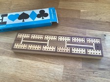 Vintage Inlaid Wood Cribbage