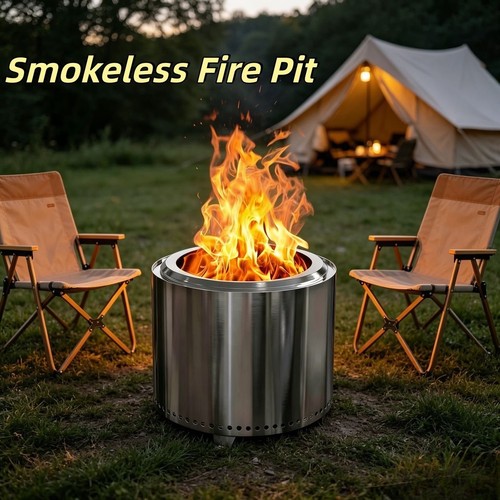 Smokeless fire pit 38cm - pit, wood