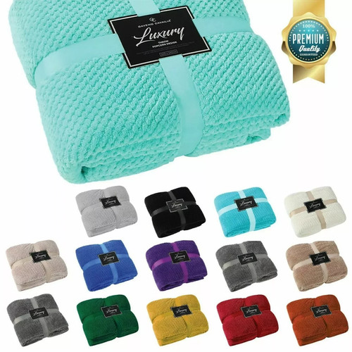 Popcorn waffle luxury blanket - popcorn,