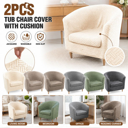 2pcs jacquard tub chair - jacquard,