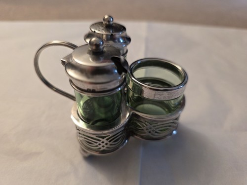 Silver cruet set - , &