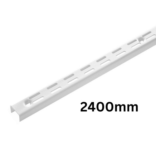 Twin slot shelving - slot, white