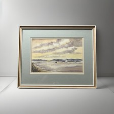 STANLEY C WATTS-Original Watercolour-Boat & River/Estuary-Sunrise-46 x 37 cm