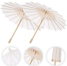6pcs White Paper Parasol