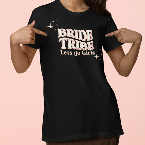 Bride tribe black shirt tee - tribe, t-shirt