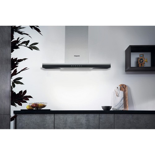 90cm hotpoint cooker - cooker, hood