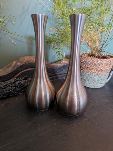 Pair vintage pewter finish - pewter?,