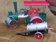 West German Wilesco D365 Steam Roller Engine "Old Smoky" with Water Tender A385