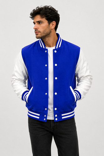 Men blue white varsity - men's,