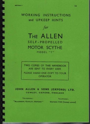 Allen model motor scythe - t",
