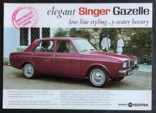 SINGER GAZELLE Car Sales Brochure c1968 #7512/H N2/97/42