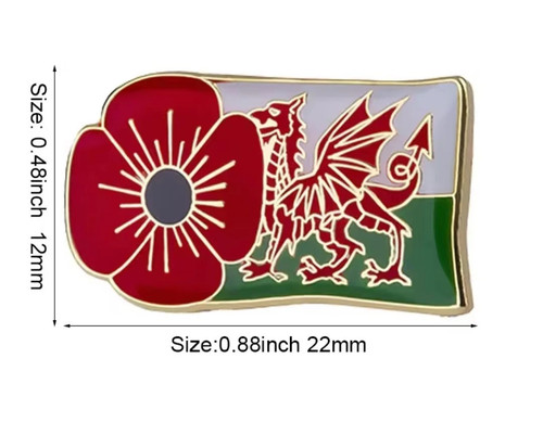 Welsh poppy enamelled - 1,