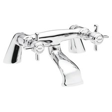 Nuie Beaumont Chrome Traditional Crosshead Bath Filler Tap - I328X