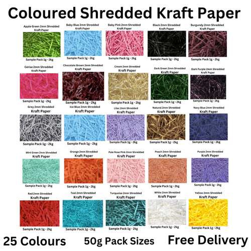 Shredded paper coloured 50g - paper, 40
